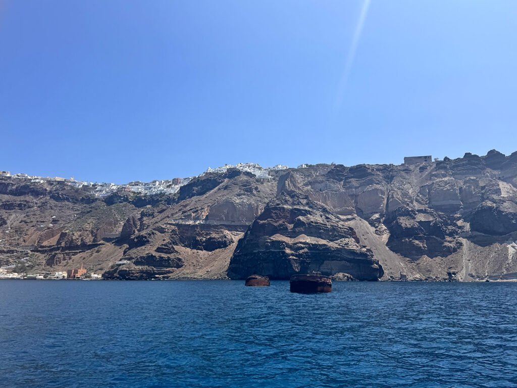 cruzeiro pelo mediterrâneo santorini
